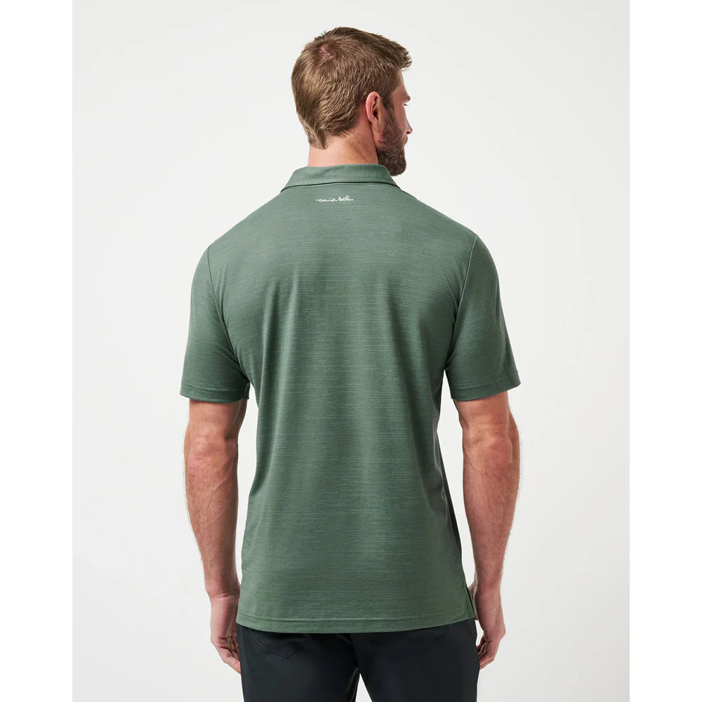 TravisMathew The Heater Men's Olive Polo Shirt - Image 2