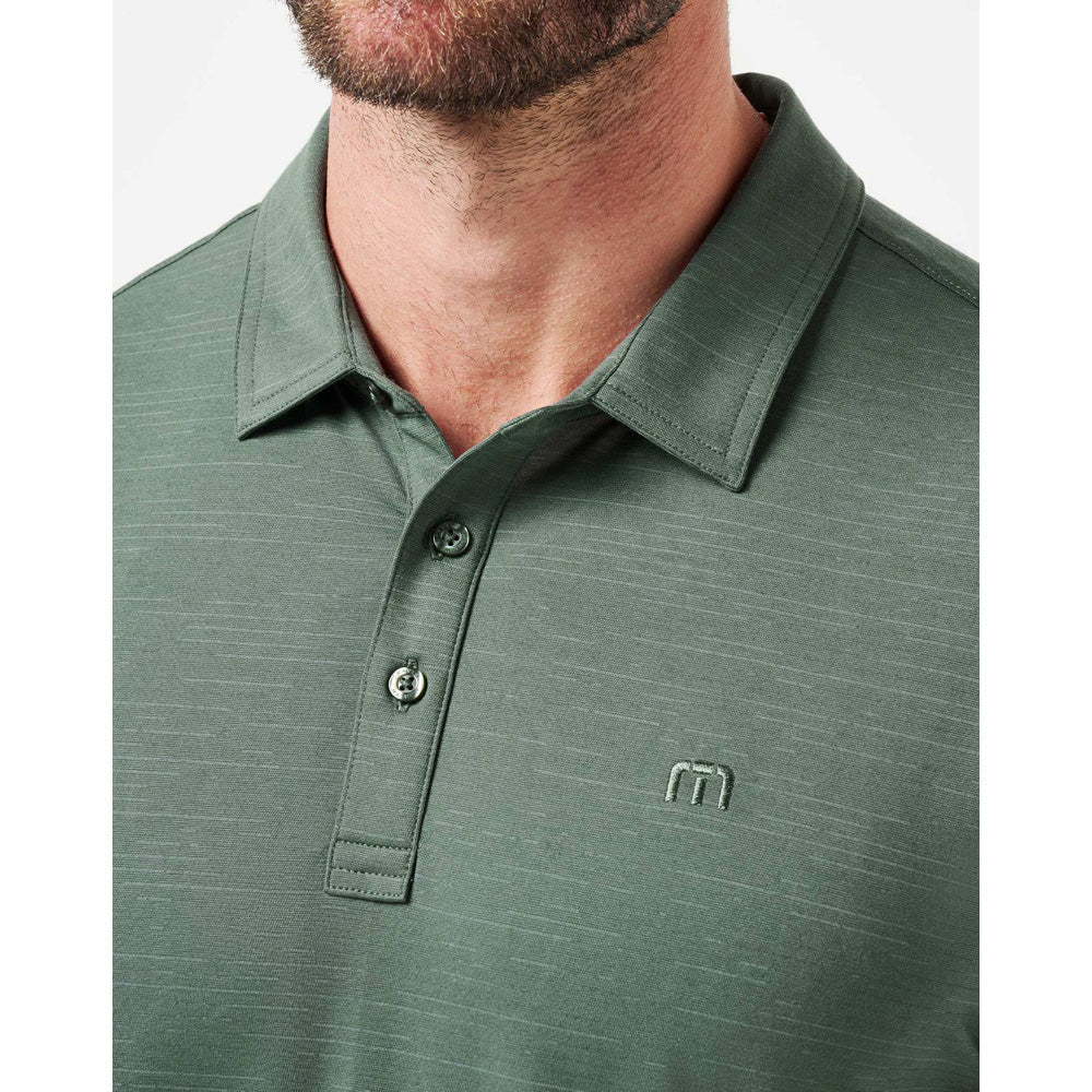 TravisMathew The Heater Men's Olive Polo Shirt - Image 4